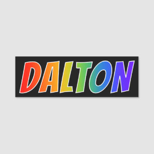 First Name "DALTON": Fun Rainbow Coloring Name Tag