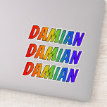 [ Thumbnail: First Name "Damian" W/ Fun Rainbow Coloring Sticker ]