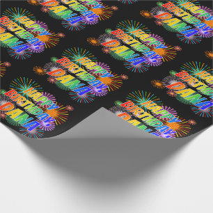 First Name "DANA", Fun "HAPPY BIRTHDAY" Wrapping Paper