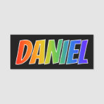 [ Thumbnail: First Name "Daniel": Fun Rainbow Coloring Name Tag ]