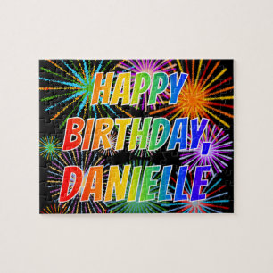 First Name "DANIELLE", Fun "HAPPY BIRTHDAY" Jigsaw Puzzle