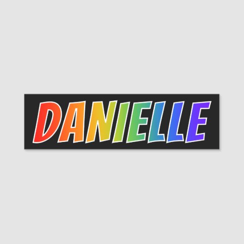 First Name DANIELLE Fun Rainbow Coloring Name Tag