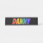 [ Thumbnail: First Name "Danny": Fun Rainbow Coloring Desk Name Plate ]