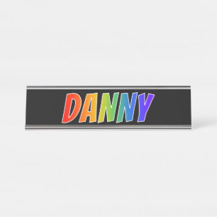 First Name "DANNY": Fun Rainbow Coloring Desk Name Plate