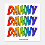 [ Thumbnail: First Name "Danny" W/ Fun Rainbow Coloring Sticker ]