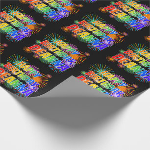 First Name "DEANNA", Fun "HAPPY BIRTHDAY" Wrapping Paper