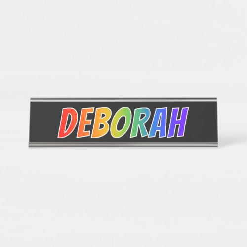 First Name DEBORAH Fun Rainbow Coloring Desk Name Plate