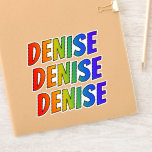 [ Thumbnail: First Name "Denise" W/ Fun Rainbow Coloring Sticker ]