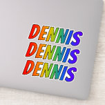 [ Thumbnail: First Name "Dennis" W/ Fun Rainbow Coloring Sticker ]