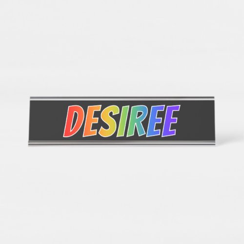 First Name DESIREE Fun Rainbow Coloring Desk Name Plate