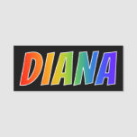 [ Thumbnail: First Name "Diana": Fun Rainbow Coloring Name Tag ]