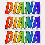 [ Thumbnail: First Name "Diana" W/ Fun Rainbow Coloring Sticker ]