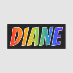 [ Thumbnail: First Name "Diane": Fun Rainbow Coloring Name Tag ]