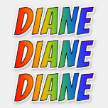 [ Thumbnail: First Name "Diane" W/ Fun Rainbow Coloring Sticker ]
