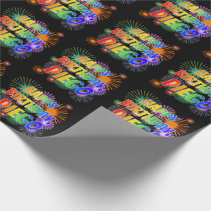 First Name "DIEGO", Fun "HAPPY BIRTHDAY" Wrapping Paper
