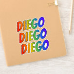 [ Thumbnail: First Name "Diego" W/ Fun Rainbow Coloring Sticker ]