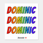 [ Thumbnail: First Name "Dominic" W/ Fun Rainbow Coloring Sticker ]