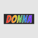[ Thumbnail: First Name "Donna": Fun Rainbow Coloring Name Tag ]