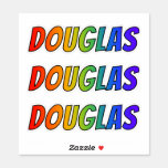 [ Thumbnail: First Name "Douglas" W/ Fun Rainbow Coloring Sticker ]