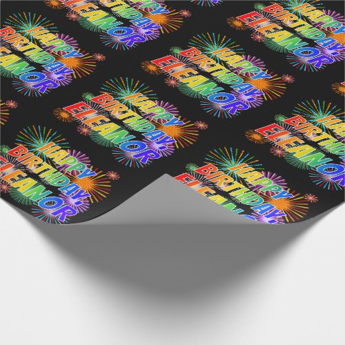 First Name ELEANOR Fun HAPPY BIRTHDAY Wrapping Paper