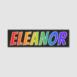 [ Thumbnail: First Name "Eleanor": Fun Rainbow Coloring Name Tag ]