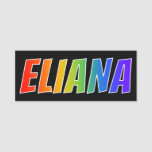 [ Thumbnail: First Name "Eliana": Fun Rainbow Coloring Name Tag ]