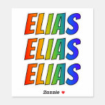 [ Thumbnail: First Name "Elias" W/ Fun Rainbow Coloring Sticker ]