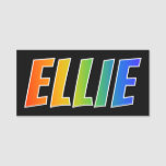 [ Thumbnail: First Name "Ellie": Fun Rainbow Coloring Name Tag ]