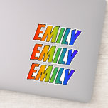 [ Thumbnail: First Name "Emily" W/ Fun Rainbow Coloring Sticker ]