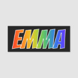 [ Thumbnail: First Name "Emma": Fun Rainbow Coloring Name Tag ]