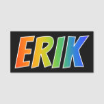 [ Thumbnail: First Name "Erik": Fun Rainbow Coloring Name Tag ]