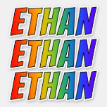[ Thumbnail: First Name "Ethan" W/ Fun Rainbow Coloring Sticker ]