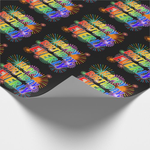 First Name EVERLY Fun HAPPY BIRTHDAY Wrapping Paper