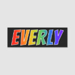 [ Thumbnail: First Name "Everly": Fun Rainbow Coloring Name Tag ]