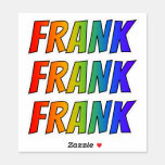 [ Thumbnail: First Name "Frank" W/ Fun Rainbow Coloring Sticker ]