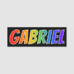 [ Thumbnail: First Name "Gabriel": Fun Rainbow Coloring Name Tag ]