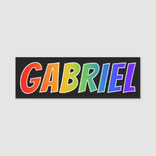 First Name "GABRIEL": Fun Rainbow Coloring Name Tag