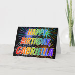 [ Thumbnail: First Name "Gabriella" Fun "Happy Birthday" Card ]