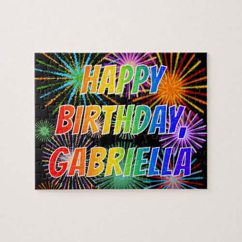 First Name GABRIELLA Fun HAPPY BIRTHDAY Jigsaw Puzzle