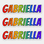 [ Thumbnail: First Name "Gabriella" W/ Fun Rainbow Coloring Sticker ]