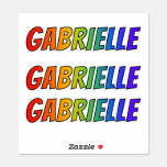[ Thumbnail: First Name "Gabrielle" W/ Fun Rainbow Coloring Sticker ]