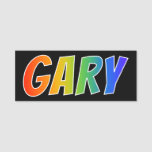 [ Thumbnail: First Name "Gary": Fun Rainbow Coloring Name Tag ]