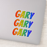 [ Thumbnail: First Name "Gary" W/ Fun Rainbow Coloring Sticker ]