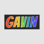 [ Thumbnail: First Name "Gavin": Fun Rainbow Coloring Name Tag ]