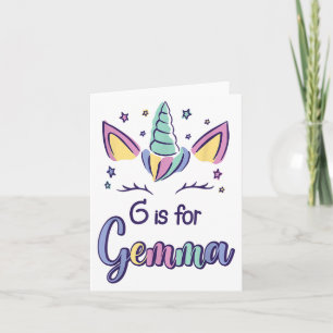 First Name Gemma D G Is For Gemma Card