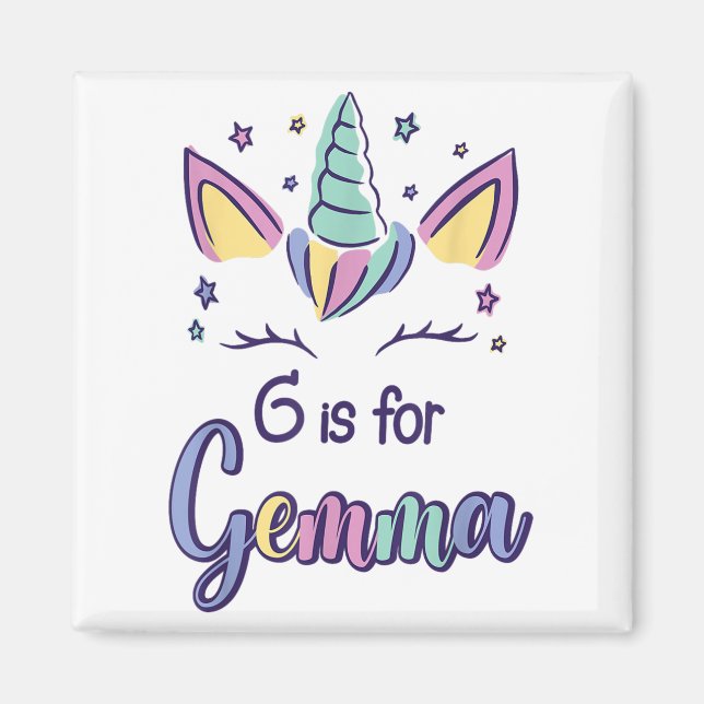 First Name Gemma D G Is For Gemma  Magnet (Front)