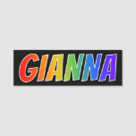 [ Thumbnail: First Name "Gianna": Fun Rainbow Coloring Name Tag ]