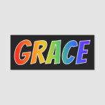 [ Thumbnail: First Name "Grace": Fun Rainbow Coloring Name Tag ]