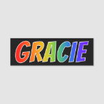 [ Thumbnail: First Name "Gracie": Fun Rainbow Coloring Name Tag ]
