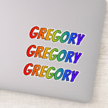 [ Thumbnail: First Name "Gregory" W/ Fun Rainbow Coloring Sticker ]